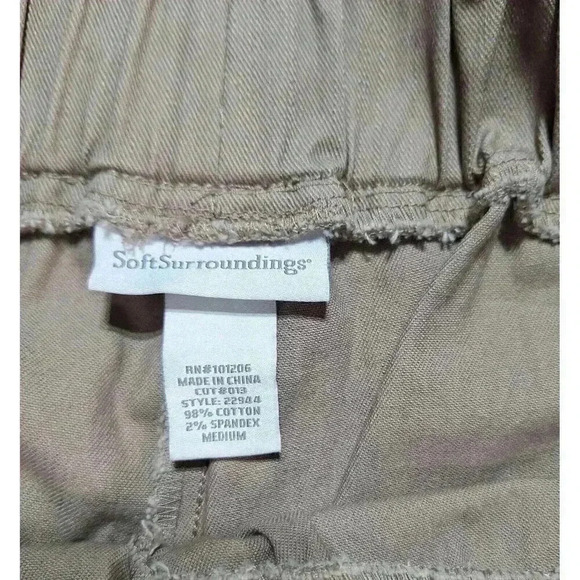 Soft Surroundings Stretch Pull On Brown Pants Size Medium - Picture 4 of 4
